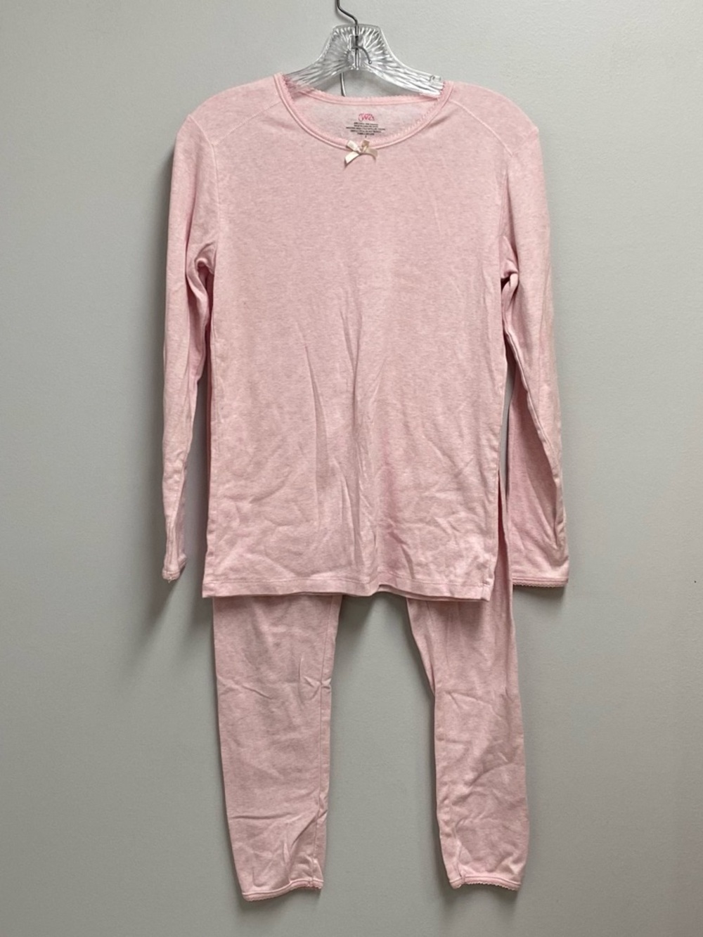 Cuddle Jane’s Light Pink Two-Piece Long-Sleeve Pajama Set size womens small